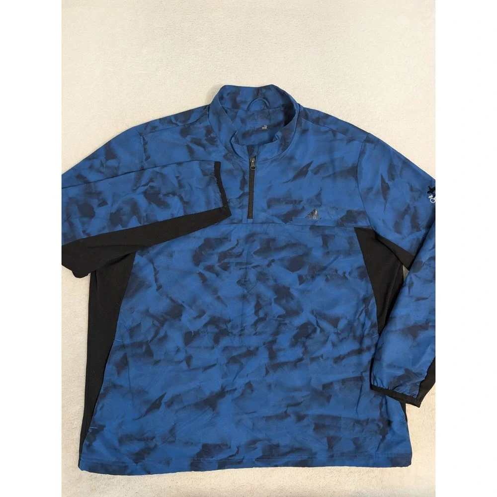 Adidas Men's 2XL Climastorm Competition Wind Jacket‎ Blue Crossings Stretchy